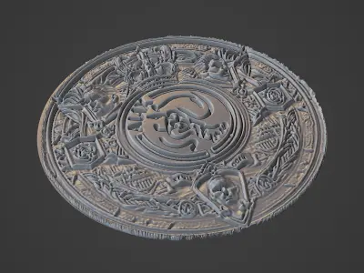 Ajax Football Medallion 3D print model