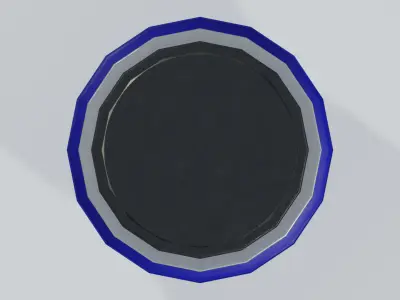 Plastic Open Head Drum 60L Low-poly 3D model