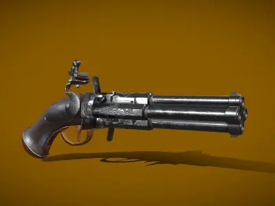 Historical gun 3D model