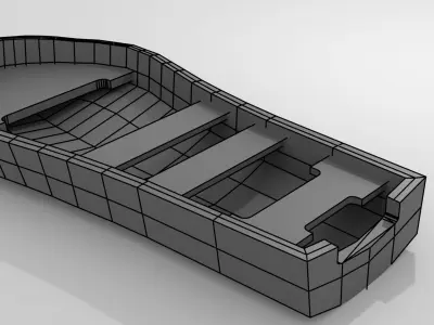 Bauendes Freizeit wooden boat 3D model