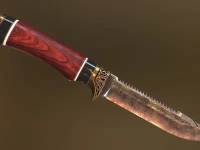 CAPTAINS KNIFE Low-poly 3D model