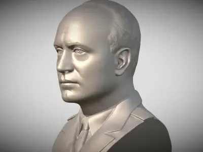 Benito Mussolini bust 3D printing ready stl obj formats 3D print model