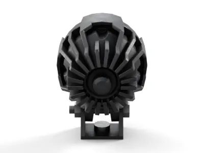 Motorcycle and Car Auxiliary Light Low-poly 3D model