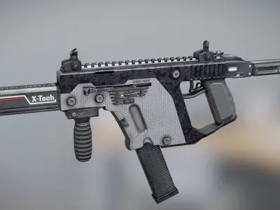 Futuristic Weapon Pack - Unity and Unreal Packages Low-poly 3D model