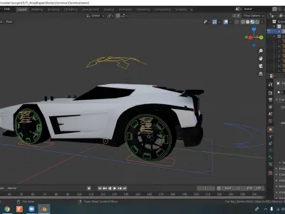 rocket league 3D model DOMINO model FREE Free low-poly 3D model
