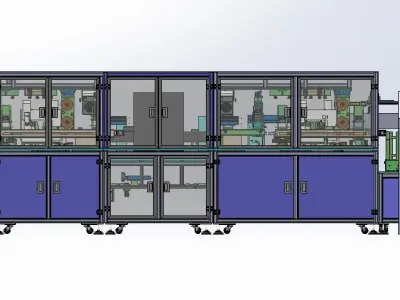 UV glue coating machine for mobile phone products 3D model