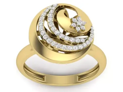 Women Vintage ring 3dm Render details 3D print model
