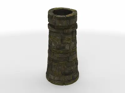 set architecture smoke tower 3D model