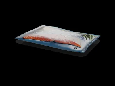 Frozen fish Frozen Salmon Fillets Low-poly 3D model