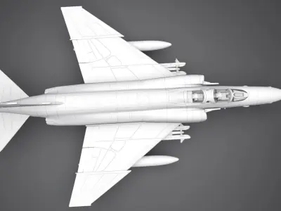F4 Phantom Scale model  3D print model