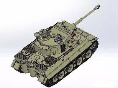 The tiger tank 3D print model