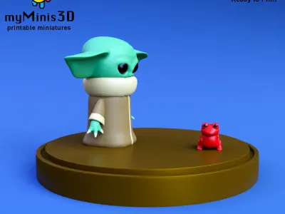 Baby Yoda Grogu Miniature 3D print model