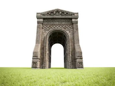 GOTHIC CASTLE BUILDING 25 Low-poly 3D model
