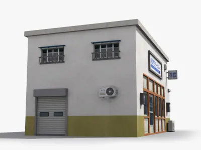Japanese House x5 Low-poly 3D model purchase