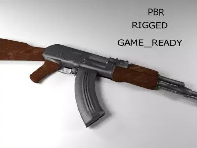 ak 47 Free low-poly 3D model purchase