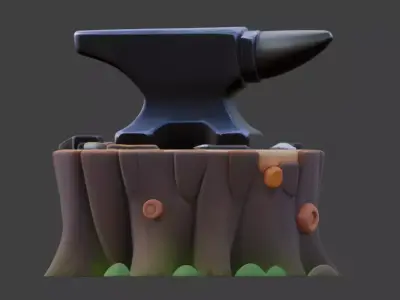 Fantasy Blacksmith Anvil 3D Model Low-poly 3D model