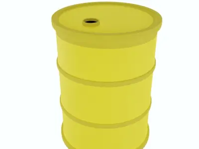 Barril Toxico Free low-poly 3D model