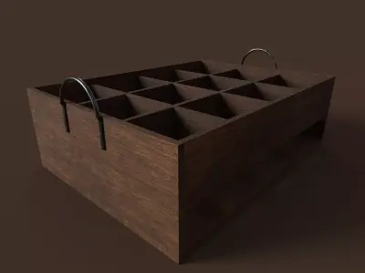 Old Beer Crate Free low-poly 3D model