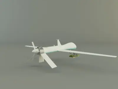 predator unmanned aerial vehicle 3D model