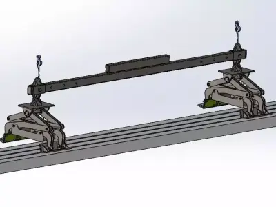 Slab tong for concrete pole  3D model