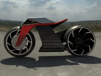 Futuristic Motorcycle 1 3D model