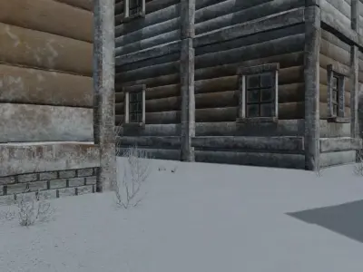 Winter Castle Village 3D model purchase