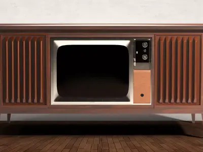 Vintage Television Set  3D model