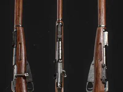 Mosin Nagant Low-poly 3D model purchase