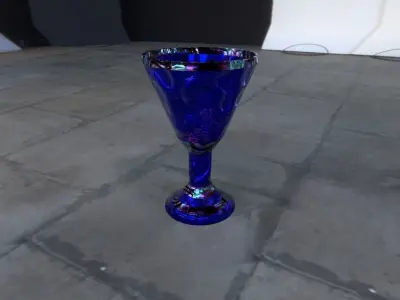 Futuristic Liquid flowing Space Gem Goblet Free low-poly 3D model