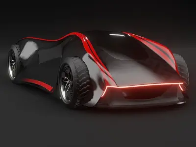 concept car Free low-poly 3D model