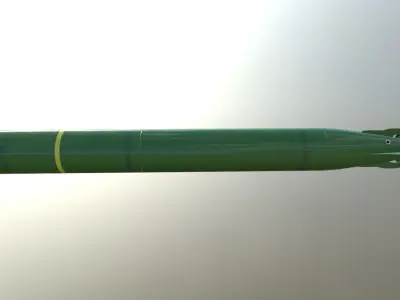 MK-48 ADCAP Torpedo Low-poly 3D model