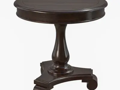 Wooden side table 001 3D model