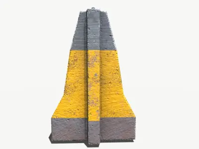 Cement Pier Low-poly 3D model