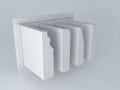 4 x Skirting Sample's Free 3D model
