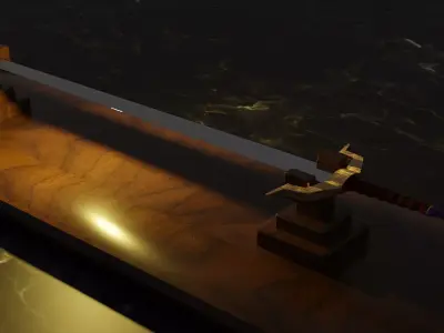 Sword on table Free 3D model