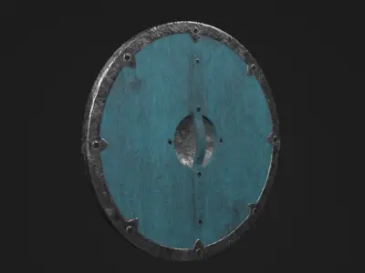 viking shield PBR low-poly Low-poly 3D model