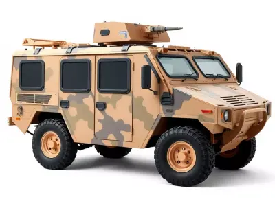 Camouflage Armored Vehicle model pack Low-poly 3D model buy