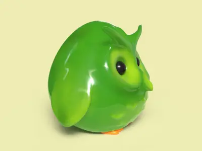 Owl glass figurine Free 3D model