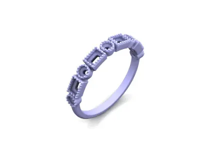 Eternity Half band Beautiful ring  Free 3D print model