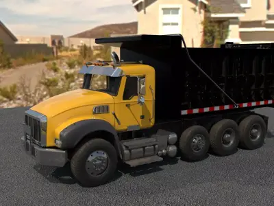 Dump Truck Low-poly 3D model V1