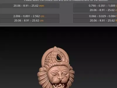 Narasimha Antique Tigernail from Kameswari Jewellers 3D print model