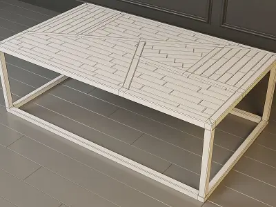 Cofe Table Industrial Low-poly 3D model