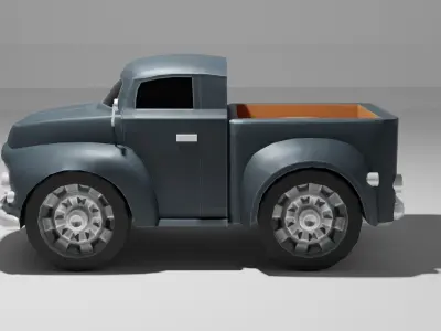 Cartoon  Pick-Up  3D Low-poly 3D model