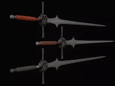 Death Knight Longsword Low-poly 3D model