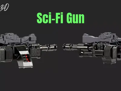 Sci-fi Gun 3D model get