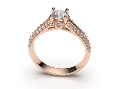 solitaire with ring sizes  8 part S29 3D print model