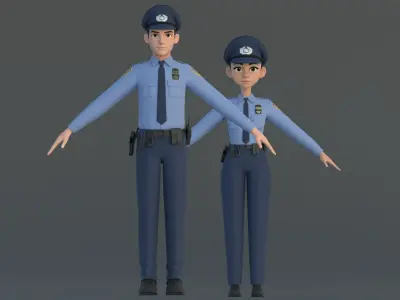 Grace Cartoon Female Character 3D model