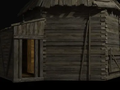 mill windmill Low-poly 3D model