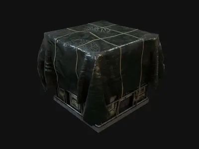 Industrial Covered Cargo Container Free low-poly 3D model