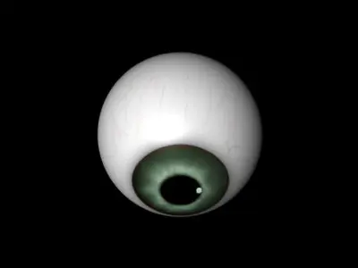 Green eye Free low-poly 3D model